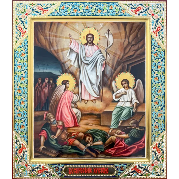 Рукописная икона Воскресение Христово